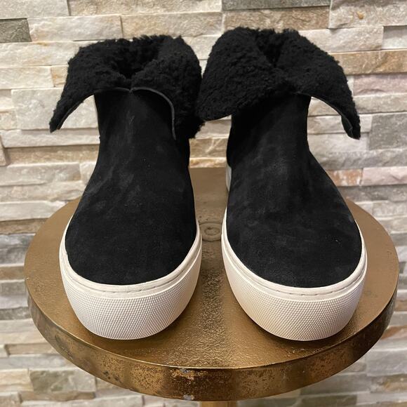 UGG Lynus Sneaker Boots | Black Suede Shearling, 8, Worn 1x, Cozy-Chic - Picture 3 of 13